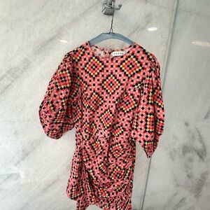 RHODE Multicolor Checkered Dress